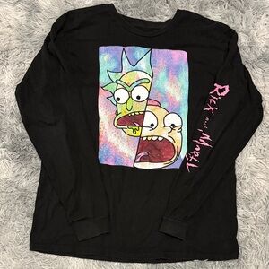 Adult Swim Rick and Morty Long sleeve Mens Large Graphic shirt